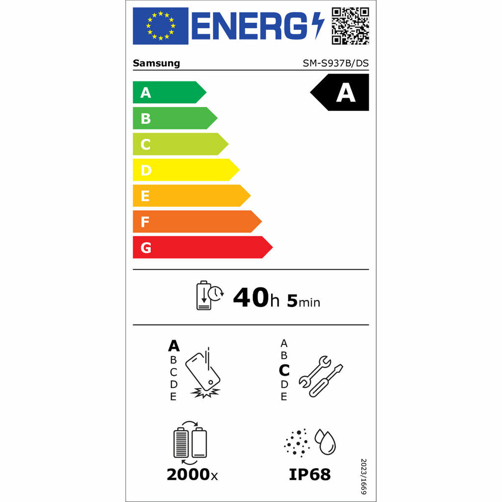 Smartphone Samsung SM-S937 6,7" Octa Core 12 GB RAM 256 GB Black
